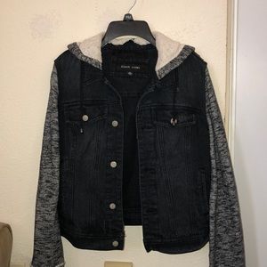 Black Rivet Jean Jacket